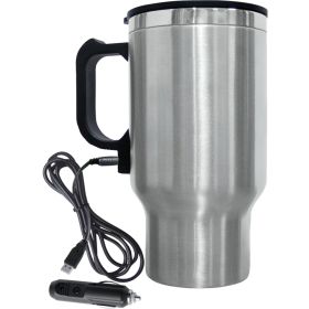 Brentwood Appliances CMB-16C 16-Ounce Stainless Steel Heated Travel Mug with 12-Volt Car Adapter