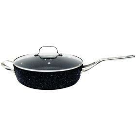 THE ROCK(TM) BY STARFRIT(R) 060318-003-0000 THE ROCK by Starfrit 11", 4.7-Quart Deep Saute Pan with Glass Lid & Stainless Steel Handles