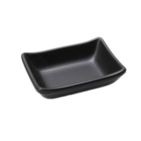 3 PCS Japanese Style Melamine Chafing Dish Soy Sauce Dish Dipping Bowls Side Dishes Plate Canape Plate Black-A07
