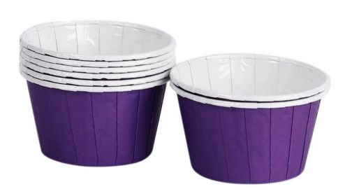 50 Cute Creative Durable Cake Baking Disposable Cups, Purple
