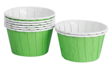 50 Cute Creative Durable Cake Baking Disposable Cups, Green