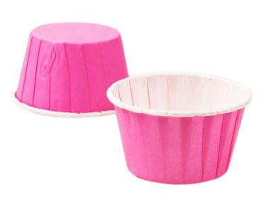 50 Cute Creative Durable Cake Baking Disposable Cups, Rose Red