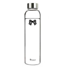 550 ML High-quality Glass Water Bottle Water Container,Bowknot
