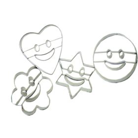 Lovely [Smile Face] Steel Fruit/Vegetable Slicers/Cutters Cookie Cutter (4 Sets)