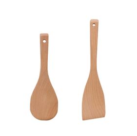 Wooden Cooking Utensils Set, Rice Spoon + Spatula