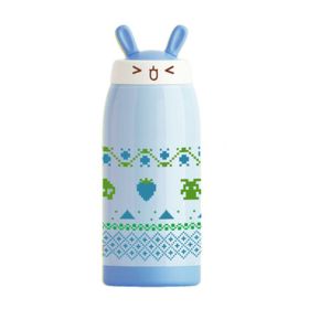 Lovely Rabbit Insulated Kids Stainless Steel Water Bottle 350ml Blue