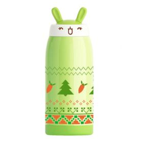 Lovely Rabbit Insulated Kids Stainless Steel Water Bottle 350ml Apple Green