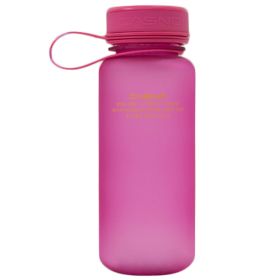 20-Ounce Minimalist Leakage-Proof Water Bottle with Carrying Strap,Frosted/Pink