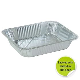 Aluminum 1/2 Size Deep Pan - Individually Labeled with Upc - Nicole Home Collection Case Pack 100