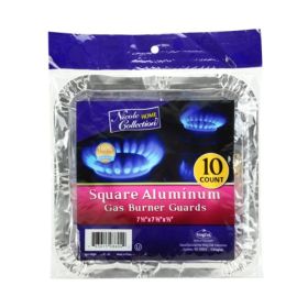 Aluminum Large Square Gas Burner Guard - 10 packs - Nicole Home Collection Case Pack 48