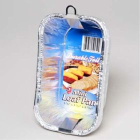 Mini Aluminum Loaf Pan - 5 Pack Case Pack 24